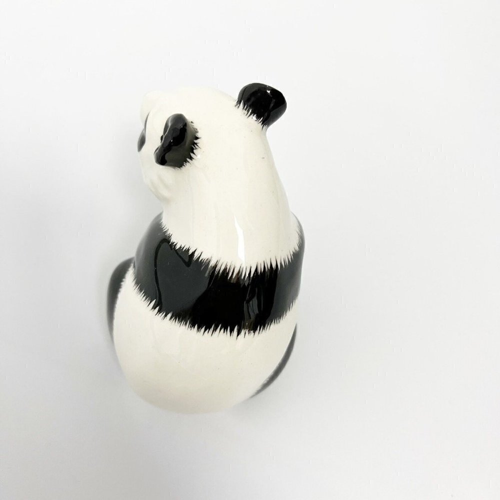 VTG Panda Bear Glazed Glossy Ceramic Porcelain Figurine - Picture 4 of 9